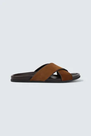Manolo Blahnik Sandalen Chiltern aus Veloursleder