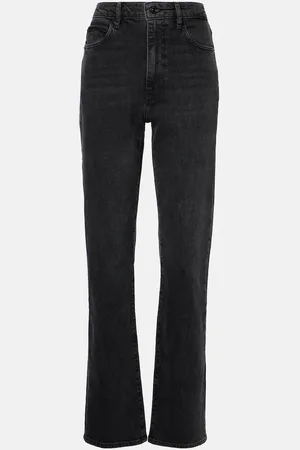 Frame High-Rise Straight Jeans Ruler