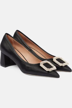 MALONE SOULIERS Verzierte Pumps Lina 45 aus Satin