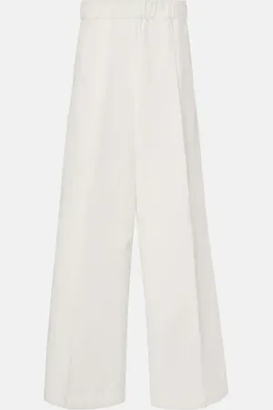 DRIES VAN NOTEN Weite High-Rise-Hose aus Baumwolle
