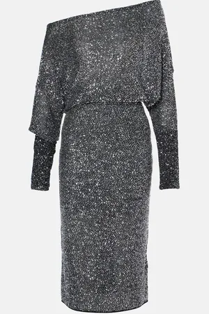 Max Mara Midikleid mit Pailletten