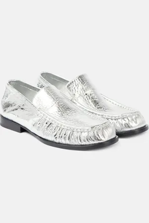 DRIES VAN NOTEN Slip-Ons aus Metallic-Leder