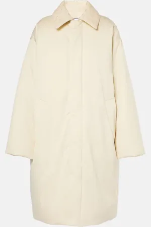 Bottega Veneta Daunenmantel aus Twill mit Leder