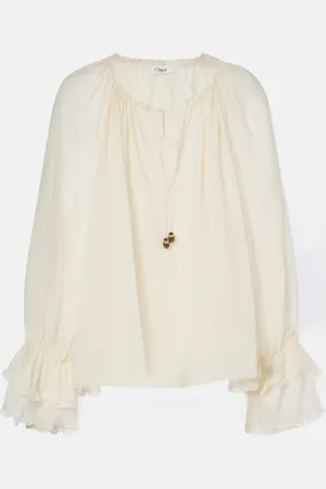 Chloé Chloé Top aus Seiden-Georgette