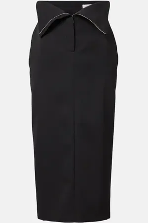 Alexander McQueen High-Rise Bleistiftrock aus Wolle
