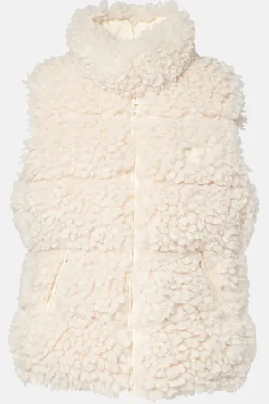 Moncler Daunenweste Wourl aus Faux Shearling