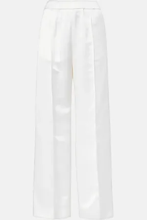 Jil Sander Weite High-Rise-Hose aus Satin