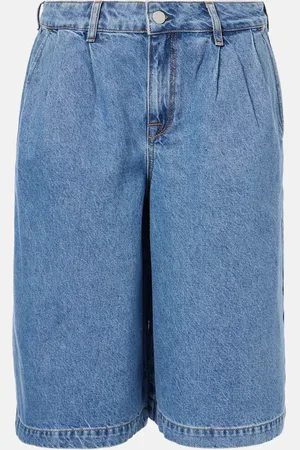 AG Jeans High-Rise Wide-Leg Jeansshorts Gran Canaria