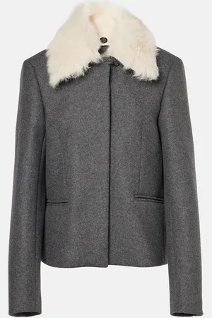 Totême Jacke aus einem Wollgemisch mit Shearling