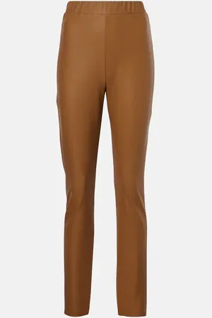 Max Mara Schmale Hose Rodano aus Lederimitat