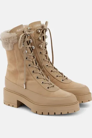 Aquazzura Schnürstiefel Very Cortina mit Shearling