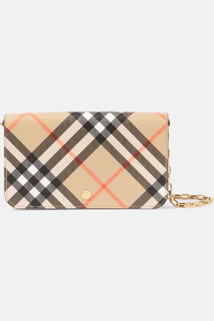 Burberry Portemonnaie mit Kettenriemen Check