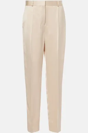 Totême Gerade High-Rise-Hose aus Satin