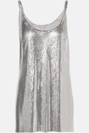 Paco rabanne Top aus Metall-Mesh
