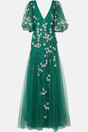 Costarellos Bestickte Robe aus Tüll und Lurex®