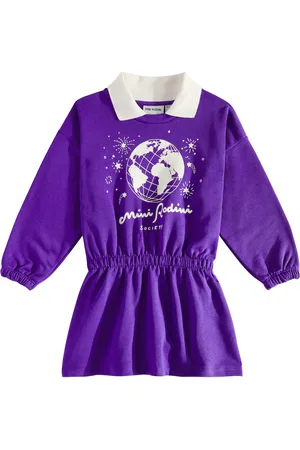 Mini Rodini Sweatshirt-Kleid Society aus Baumwolle