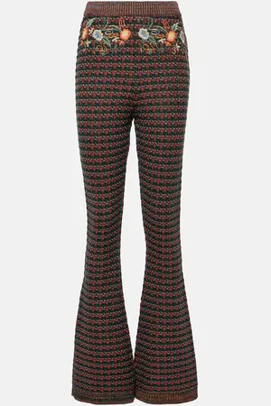 Etro Bestickte High-Rise-Schlaghose