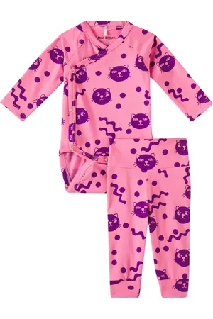 Mini Rodini Baby Set Squiggly Cats aus Body und Leggings