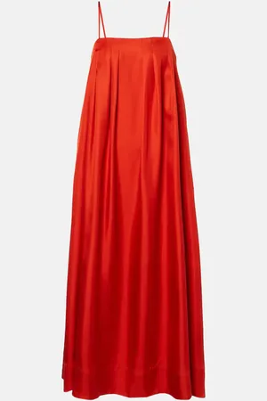 ASCENO Bedrucktes Maxikleid Heather aus Seiden-Twill