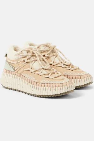 Chloé Chloé Sneakers Nama aus Veloursleder mit Shearling