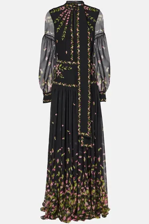 Erdem Bedruckte Robe aus Seiden-Voile