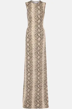 Marine Serre Bedrucktes Maxikleid All Over Moon