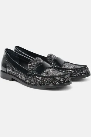 Robert Clergerie Loafers Roy aus Leder mit Kristallen