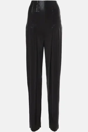 Norma Kamali Weite High-Rise-Hose aus Lamé