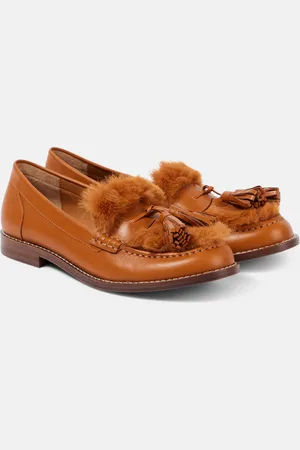 Robert Clergerie Loafers Rita aus Leder mit Faux Fur