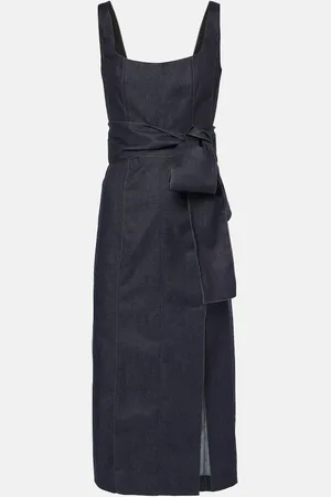 Carolina Herrera Midikleid aus Denim