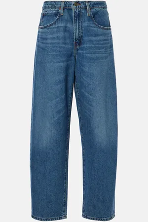 Frame Mid-Rise Barrel Jeans