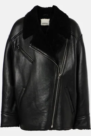 Isabel Marant Lederjacke Adelina mit Shearling