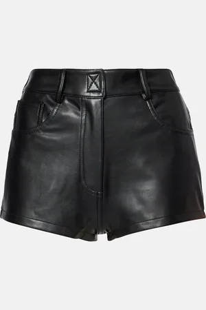 Norma Kamali High-Rise Shorts aus Lederimitat