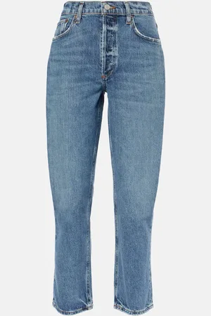 AGOLDE High-Rise Cropped Straight Jeans Riley