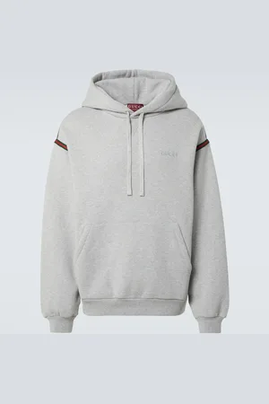 Gucci Hoodie Web Stripe aus Baumwoll-Jersey