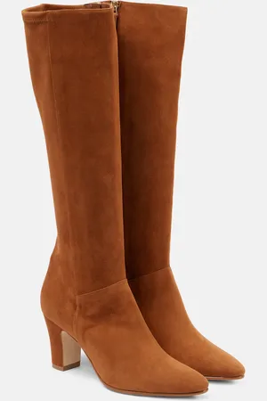 Manolo Blahnik Stiefel Pitana 70 aus Veloursleder