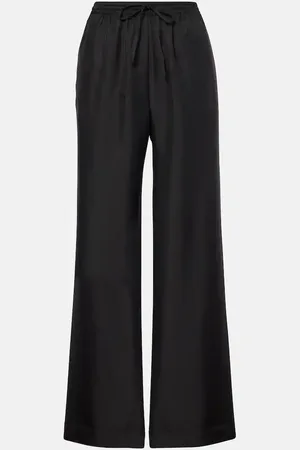 ASCENO Gerade Hose Aurelia aus Seiden-Twill