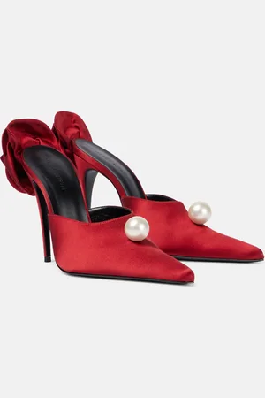 MAGDA BUTRYM Mules aus Satin mit Zierperlen