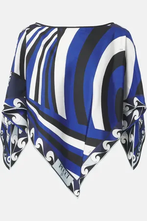 Puccini Top Iride Festa aus Seiden-Twill