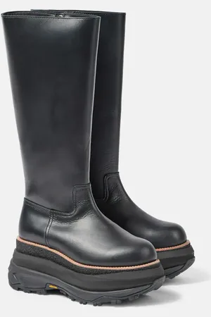 SACAI Plateaustiefel aus Leder