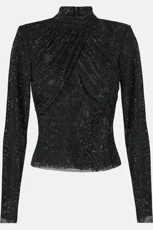 Self-Portrait Verziertes Top aus Mesh