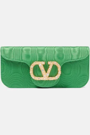 VALENTINO GARAVANI Clutch Locò Mini aus Moiré mit Kristallen