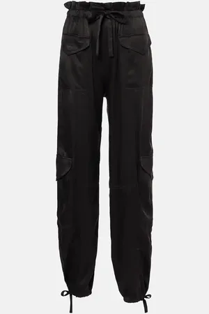 Ganni High-Rise-Cargohose aus Satin