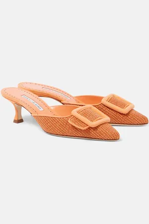 Manolo Blahnik Mules Maysale 50 aus Raffiabast