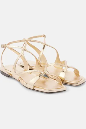 Jimmy Choo Sandalen Ayla 110 aus Metallic-Leder
