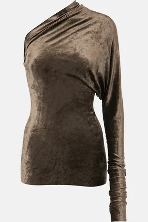 Rick Owens Lilies One-Shoulder-Top Diana aus Samt