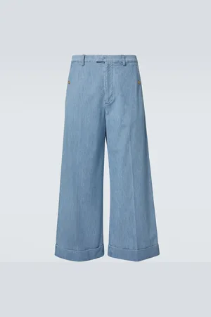 VALENTINO Wide-Leg Cropped Jeans