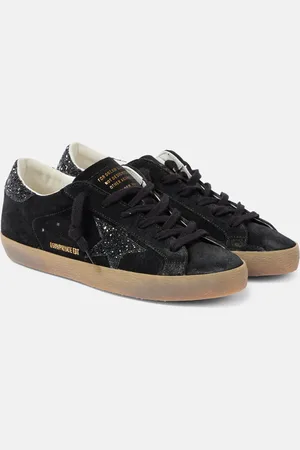 Golden Goose Sneakers Super-Star aus Veloursleder mit Glitter