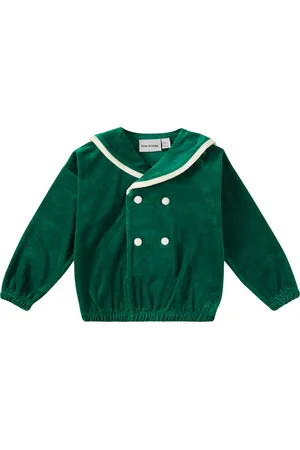 Mini Rodini Sweatshirt Sailor Velour aus Baumwolle