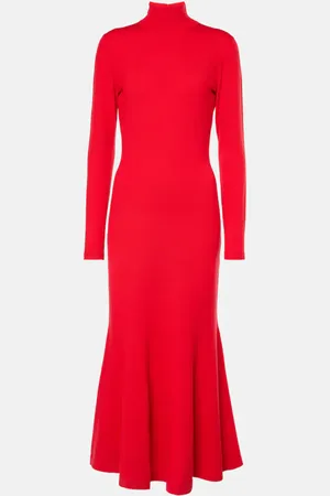 Carolina Herrera Midikleid aus Wolle